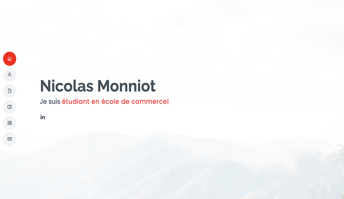 site web étudiant portfolio nicolas monniot